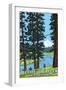 Metolius River Headwaters, Oregon - Lantern Press Original Poster-Lantern Press-Framed Art Print