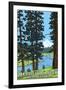 Metolius River Headwaters, Oregon - Lantern Press Original Poster-Lantern Press-Framed Art Print