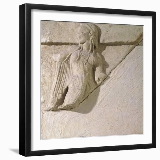 Metope Depicting Dancers, Relief from Heraion Near Paestum, Campania, Italy, Detail-null-Framed Giclee Print