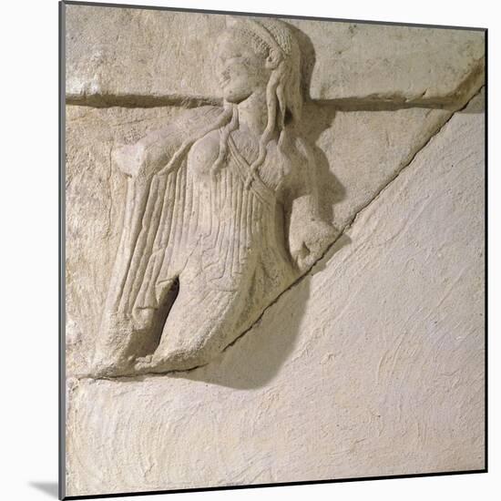 Metope Depicting Dancers, Relief from Heraion Near Paestum, Campania, Italy, Detail-null-Mounted Giclee Print