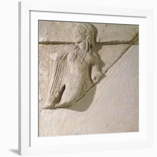 Metope Depicting Dancers, Relief from Heraion Near Paestum, Campania, Italy, Detail-null-Framed Giclee Print