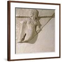 Metope Depicting Dancers, Relief from Heraion Near Paestum, Campania, Italy, Detail-null-Framed Giclee Print