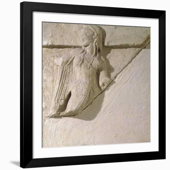 Metope Depicting Dancers, Relief from Heraion Near Paestum, Campania, Italy, Detail-null-Framed Giclee Print