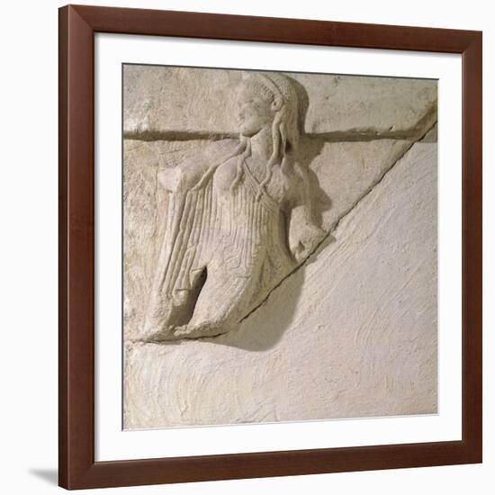 Metope Depicting Dancers, Relief from Heraion Near Paestum, Campania, Italy, Detail-null-Framed Giclee Print