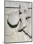 Metope with Relief Depicting Warrior, 490 BC, from Paestum, 5th Century BC-null-Mounted Giclee Print