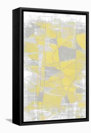 Metric Pantone Yellow-Denise Brown-Framed Stretched Canvas