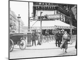 Metro Entrance and Restaurant-null-Mounted Photographic Print