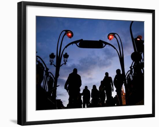 Metro Entrance, Montmartre, Paris, France-Neil Farrin-Framed Photographic Print