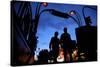 Metro Entrance, Montmartre, with Moulin Rouge in the Background, Paris, France, Europe-Neil Farrin-Stretched Canvas