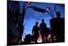 Metro Entrance, Montmartre, with Moulin Rouge in the Background, Paris, France, Europe-Neil Farrin-Mounted Photographic Print