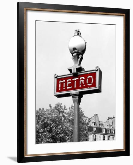 Metro in Paris (Red) Border-Emily Navas-Framed Photographic Print