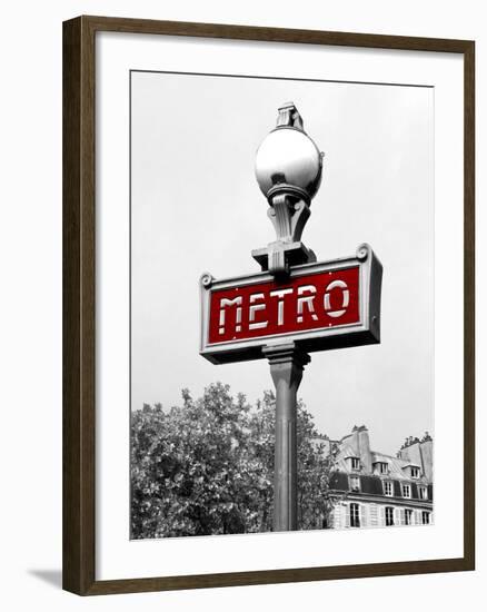 Metro in Paris (Red) Border-Emily Navas-Framed Photographic Print