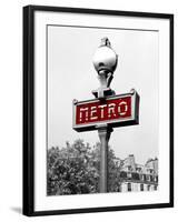 Metro in Paris (Red) Border-Emily Navas-Framed Photographic Print