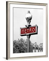 Metro in Paris (Red) Border-Emily Navas-Framed Photographic Print