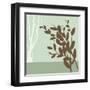 Metro Leaves in Green II-Erica J. Vess-Framed Art Print