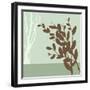 Metro Leaves in Green II-Erica J. Vess-Framed Art Print