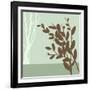 Metro Leaves in Green II-Erica J. Vess-Framed Art Print