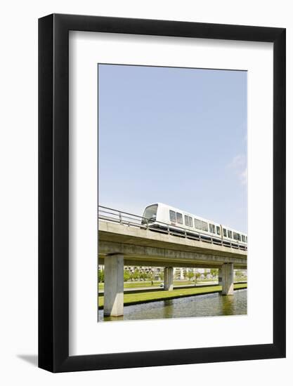 Metro, Local Transport, Orestad, Island Amager, Copenhagen, Denmark, Scandinavia-Axel Schmies-Framed Photographic Print