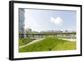 Metro, Local Transport, Orestad, Island Amager, Copenhagen, Denmark, Scandinavia-Axel Schmies-Framed Photographic Print