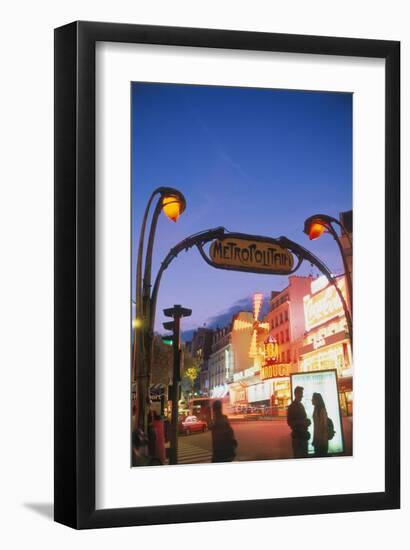 Metro Moulin Rouge Paris-null-Framed Art Print