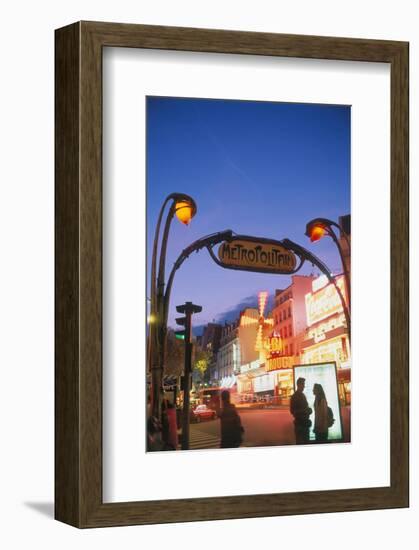 Metro Moulin Rouge Paris-null-Framed Art Print