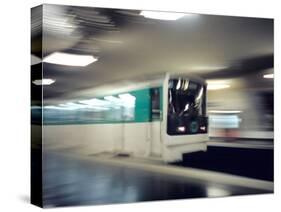 Metro, Paris, France-David Barnes-Stretched Canvas
