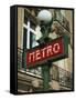 Metro Sign, Paris, France, Europe-Neale Clarke-Framed Stretched Canvas