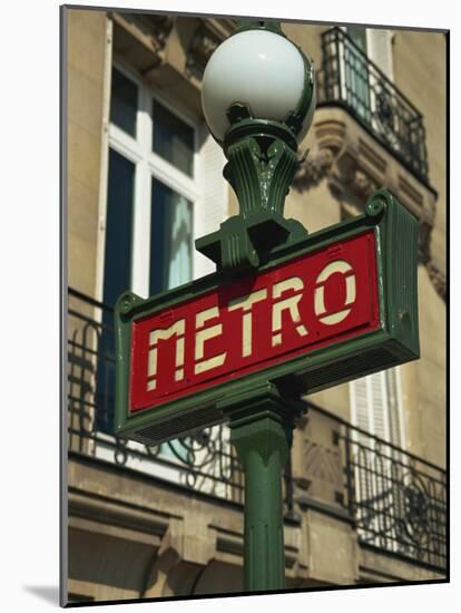 Metro Sign, Paris, France, Europe-Neale Clarke-Mounted Photographic Print