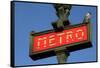 Metro Sign Paris-Hans Peter Merten-Framed Stretched Canvas