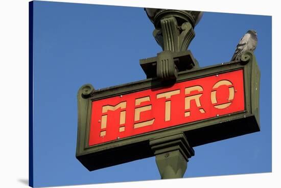 Metro Sign Paris-Hans Peter Merten-Stretched Canvas