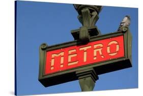 Metro Sign Paris-Hans Peter Merten-Stretched Canvas