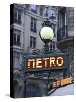 Metro Signage in Paris, France-Bill Bachmann-Stretched Canvas