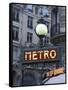 Metro Signage in Paris, France-Bill Bachmann-Framed Stretched Canvas