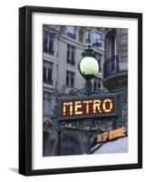 Metro Signage in Paris, France-Bill Bachmann-Framed Photographic Print