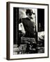 Metro Station in Manhattan with an Advertisement on a Baseball Player by Night - Subway Sign - NYC-Philippe Hugonnard-Framed Photographic Print