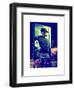 Metro Station in Manhattan with an Advertisement on a Baseball Player by Night - Subway Sign - NYC-Philippe Hugonnard-Framed Art Print