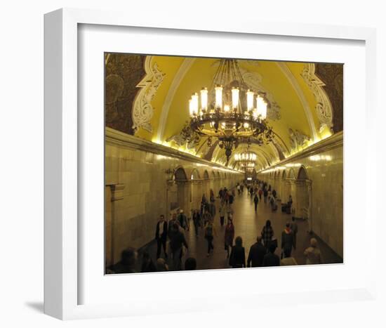 Metro Station Komsomolskaja, Moscow, Russia-null-Framed Art Print