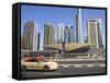 Metro Station, Sheikh Zayed Road, Dubai, United Arab Emirates, Middle East-Amanda Hall-Framed Stretched Canvas