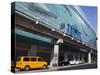Metromover and Mural by Wyland on Se 1st Street, Miami, Florida, USA, North America-Richard Cummins-Stretched Canvas