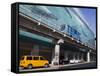 Metromover and Mural by Wyland on Se 1st Street, Miami, Florida, USA, North America-Richard Cummins-Framed Stretched Canvas