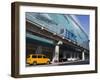 Metromover and Mural by Wyland on Se 1st Street, Miami, Florida, USA, North America-Richard Cummins-Framed Photographic Print