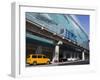 Metromover and Mural by Wyland on Se 1st Street, Miami, Florida, USA, North America-Richard Cummins-Framed Photographic Print