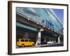 Metromover and Mural by Wyland on Se 1st Street, Miami, Florida, USA, North America-Richard Cummins-Framed Photographic Print