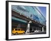 Metromover and Mural by Wyland on Se 1st Street, Miami, Florida, USA, North America-Richard Cummins-Framed Photographic Print