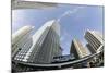 Metromover in Front of Wachovia Financial Centre, View to the Sky, High Rises-Axel Schmies-Mounted Photographic Print