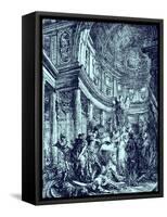 Métrope - play by Voltaire-Gabriel De Saint-aubin-Framed Stretched Canvas