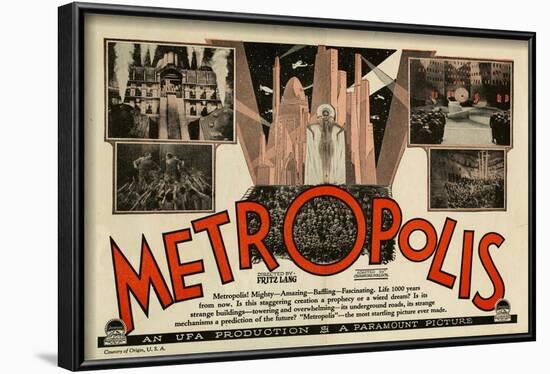 Metropolis, 1926-null-Framed Art Print