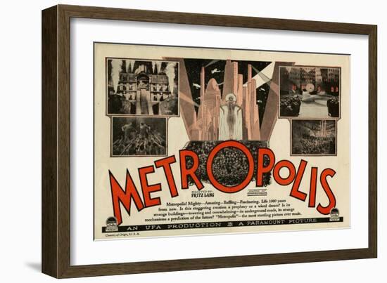 Metropolis, 1926-null-Framed Art Print