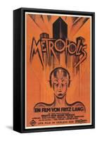 Metropolis, Brazilian Movie Poster, 1926-null-Framed Stretched Canvas