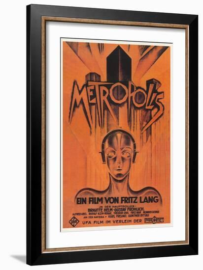 Metropolis, Brazilian Movie Poster, 1926-null-Framed Art Print